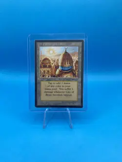 City of Brass Arabian Nights Damage Land Rare CARTE MTG (NO3) - Image 1