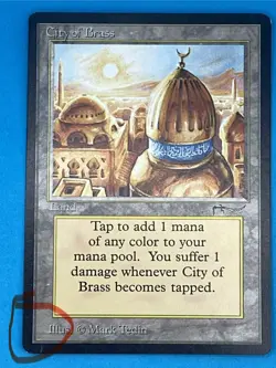 City of Brass Arabian Nights Damage Land Rare CARTE MTG (NO3) - Image 3