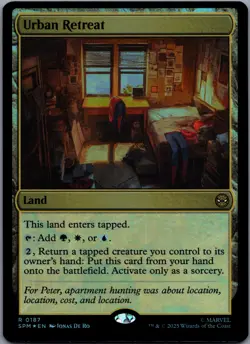 Urban Retreat [Foil] 187 MTG Marvel's Spider-Man Rare Foil NM - Image 1