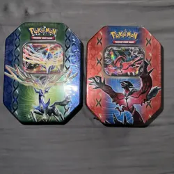 Pokemon 2014 XY Base Set Xerneas & Yveltal EX Legend of Kalos Tins Factory Seal - Image 1