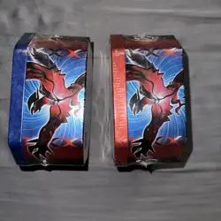 Pokemon 2014 XY Base Set Xerneas & Yveltal EX Legend of Kalos Tins Factory Seal - Image 2