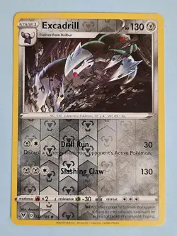 2020 Excadrill 122/185 - Reverse Holo - Vivid Voltage - NM/MINT Pokemon TCG - Image 1