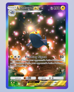 Lanturn Rainbow Rare 2⭐, Pokemon TCG Pocket, Wisdom of Sea and Sky, English - Image 3