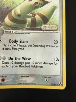 Pokemon TCG Legend Maker Furret Stamped Reverse Holo 33/92 Near Mint - Image 2