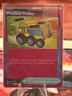 Pokemon TCG Precious Trolley Ace Spec Trainer SV08 Surging Sparks 185/191 - Image 1