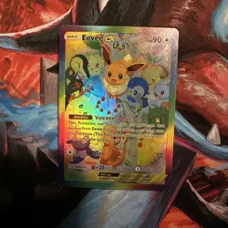 EEVEE EX RAINBOW HOLO FULL ART POKEMON TCG POCKET NM ALT IR AR SIR - Image 2