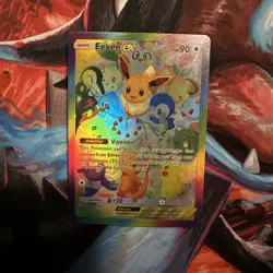 EEVEE EX RAINBOW HOLO FULL ART POKEMON TCG POCKET NM ALT IR AR SIR - Image 3
