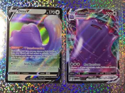Pokemon Shining Fates: Full Art 051/072 Ditto VMAX; Ultra Rare 050/072 Ditto V - Image 1