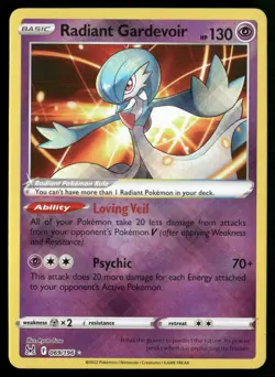 Radiant Gardevoir Radiant Rare SWSH11: Lost Origin 069/196 NM Pokemon TCG - Image 1