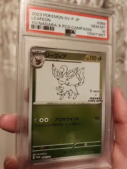 Pokemon Leafeon 068/SV-P Reverse Holo Yu Nagaba Promo PSA 10 GEM MINT Japanese - Image 1