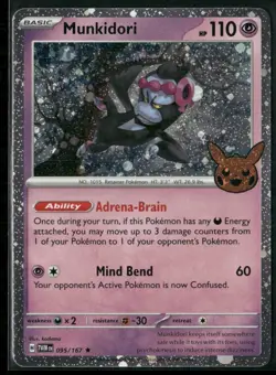 Pokemon Munkidori Trick or Trade 2024 Cosmos Holo Rare 095/167 NM - Image 1