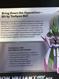 Pokemon TCG: Scarlet & Violet- Iron Valiant EX Collection Box NEW FACTORY SEALED - Image 3