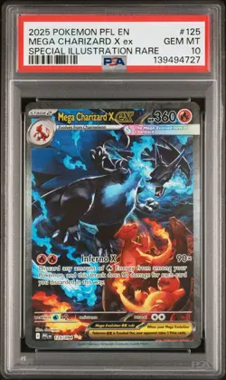 Pokemon 2025 Mega Charizard X ex 125/094 SIR Phantasmal Flames GEM MINT PSA 10 - Image 1
