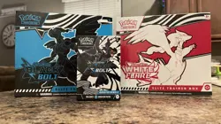 Pokemon Black Bolt + White Flare Elite Trainer Box + Black Bolt Booster Bundle - Image 1