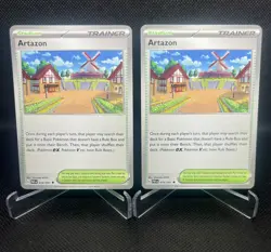 2 Pokemon Scarlet & Violet Paldean Fates Artazon 076/091 Cards Regular - Image 1