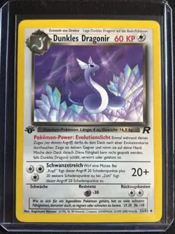 Pokemon TCG Dark Dragonair Card 33/82 1st Edition (Dunkles Dragonir) GERMAN - Image 1