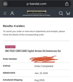 PREORDER ONE PIECE CARD GAME English Version 3rd Anniversary Set - Image 2