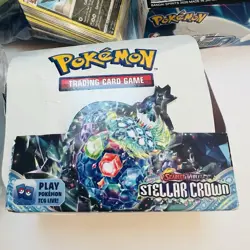 Lot of 6 New Pokemon Stellar Crown Booster Packs Cards Lugia Model Kit W/ Chains - Image 3