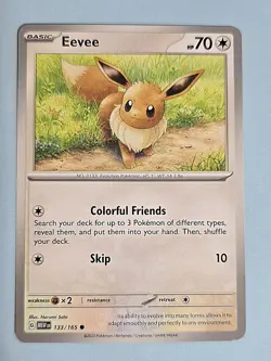 2023 Eevee 133/165 - Scarlet & Violet 151 - NM/MINT Pokemon TCG Card - Image 1