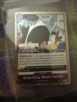 Slow-Slow Beam Sword OP07-076 Common English One Piece TCG Card Game - Image 1