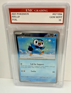 PIPLUP FOIL 027/094 Pokemon 2025 Card GRADED 10 TCG CCG - Image 1