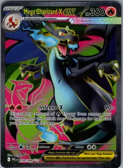 Mega Charizard X ex 109/094 ME02: Phantasmal Flames - Pokemon Card - NM - Image 1