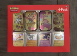 Pokemon TCG: Scarlet & Violet 151 4 Mini Tins + 4 Promo Cards Box Sam’s Club - Image 1