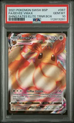 Eevee VMAX - PSA 10 - Shining Fates Black Star Promo SWSH087 - Pokemon Card ETB - Image 1
