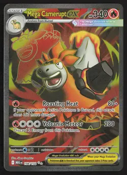 ME01: Mega Evolution Mega Camerupt ex #156/132 Ultra Rare Pokemon Card - Image 1