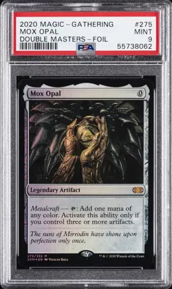 2020 MTG DOUBLE MASTERS FOIL #275 MOX OPAL PSA 9 - Image 1