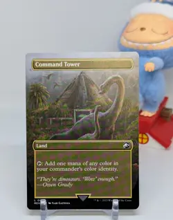 Commander Tower (Borderless) 🦖 NM 🦖 Jurassic World 🦖 Magic The Gathering #026 - Image 1