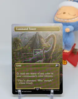 Commander Tower (Borderless) 🦖 NM 🦖 Jurassic World 🦖 Magic The Gathering #026 - Image 3