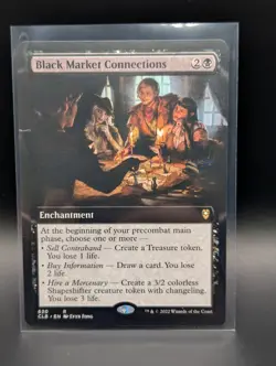 MTG - Black Market Connections - EXTENDED ART - Enchantment - CLB #620 - NM - Image 1