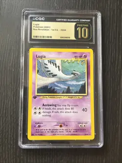 CGC 10 Pristine 1ST EDITION LUGIA Neo Revelation 20/64 Pokemon Card Non Holo - Image 1