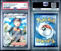Brock's Scouting 179/159 PSA MINT Sv09: Journey Together Ultra Rare Pokemon TCG - Image 1