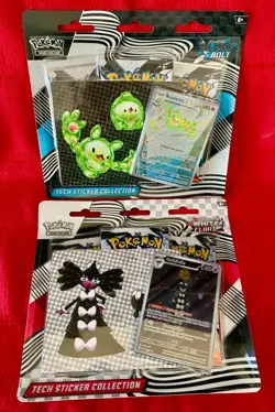 2 Pokemon TCG Black Bolt & White Flare Tech Sticker Collection New, Sealed - Image 1