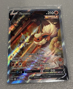 Pokemon Sword & Shield Flareon V SWSH179 Alternate Alt Art Black Star Promo LP - Image 1