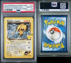2021 Pokemon Celebrations ROCKET'S ZAPDOS Holo PSA 10 15/132 - Image 3