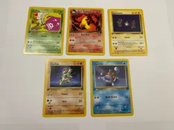 First Edition Pokemon Team Rocket Lot Rapidash Squirtle Koffing Machop Magnemite - Image 1