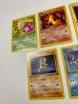 First Edition Pokemon Team Rocket Lot Rapidash Squirtle Koffing Machop Magnemite - Image 3