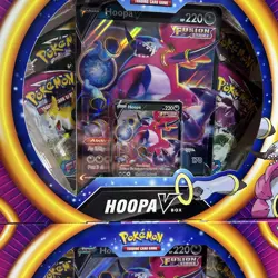 Pokemon TCG: Hoopa V Box New Sealed (Fusion Strike, Evolving Skies, Vivid) - Image 4