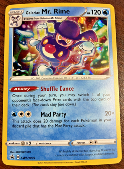 Pokemon TCG - Galarian Mr Rime SWSH079 - Black Star Promo Cosmos Holo Rare - NM - Image 1