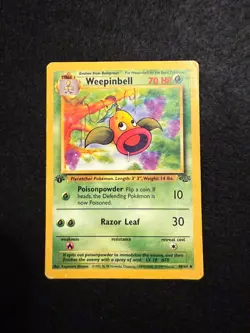 Pokemon Jungle 1st Edition Uncommon Weepinbell Tauros Dodrio Nidorina Lot of 4 - Image 4