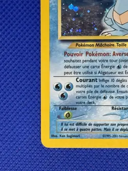 Pokemon “Aligatueur” Feraligatr French 5/111 Neo Genesis Holo Swirl Rare - Image 3