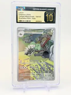 2024 Lairon Pokemon Twilight Masquerade Illustration Rare #184 CGC 10 Pristine - Image 1