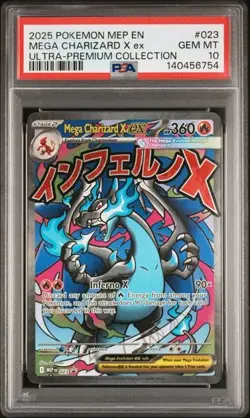 PSA 10 - Mega Charizard X ex 023 MEP Black Star Promo Pokemon Ultra Premium UPC - Image 1
