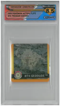 1999 Pokemon Action Flipz GEODUDE GRAVELER #15 Premier Edition💎DSG 8.5 NM/Mint - Image 1