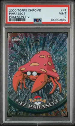 2000 Topps Chrome Pokemon T.V. Parasect Holo #47 - PSA 9 (MINT) - Image 1