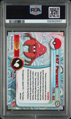 2000 Topps Chrome Pokemon T.V. Parasect Holo #47 - PSA 9 (MINT) - Image 2