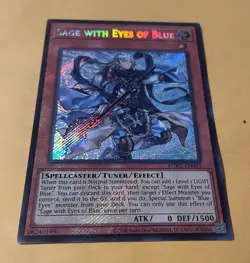 Yu-Gi-Oh! Sage With Eyes Of Blue LCKC-EN015 Legendary Collection Kaiba SECR RARE - Image 1